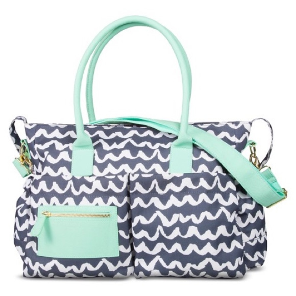 Oh Joy! Tote Scallop Diaper Bag with Changing Pad